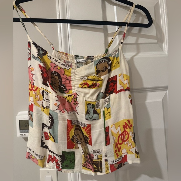 Reformation Multicolor Comic Print Camisole- Thiago - Picture 3 of 6